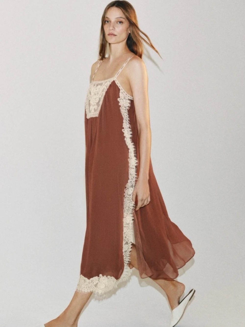 ZW COLLECTION LACE STRAP DRESS